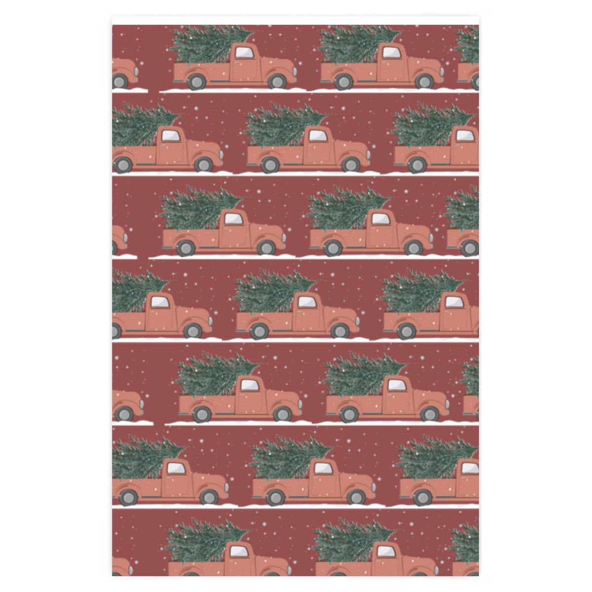 Red Christmas Truck Christmas Wrapping Paper