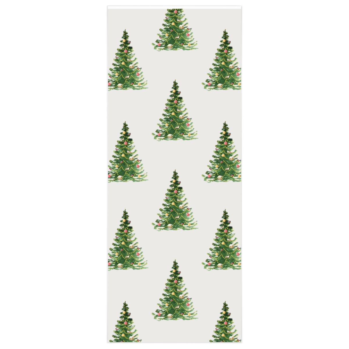 White Decorated Tree Christmas Wrapping Paper