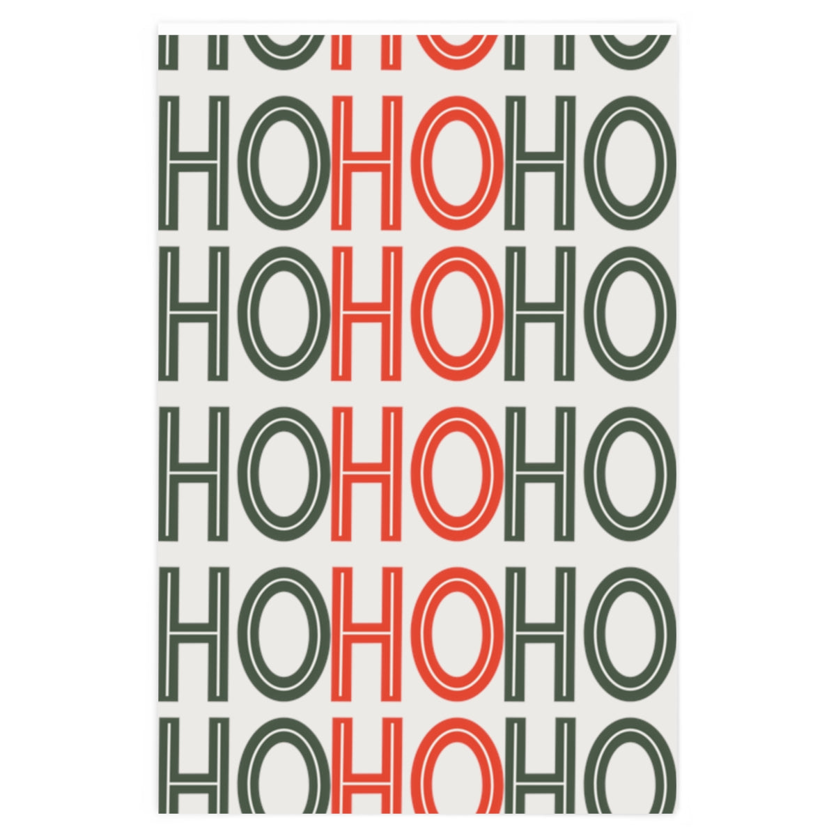 White Ho Ho Ho Christmas Wrapping Paper