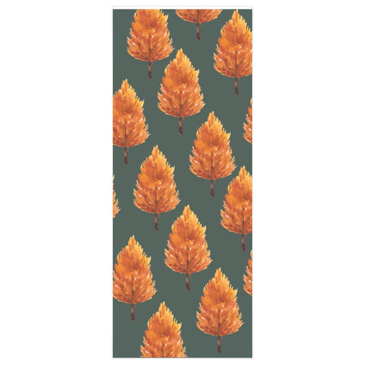 Green Maple Woods Autumn Wrapping Paper