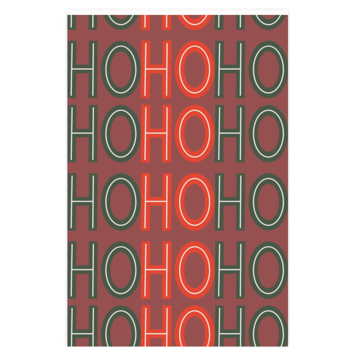 Red Ho Ho Ho Christmas Wrapping Paper