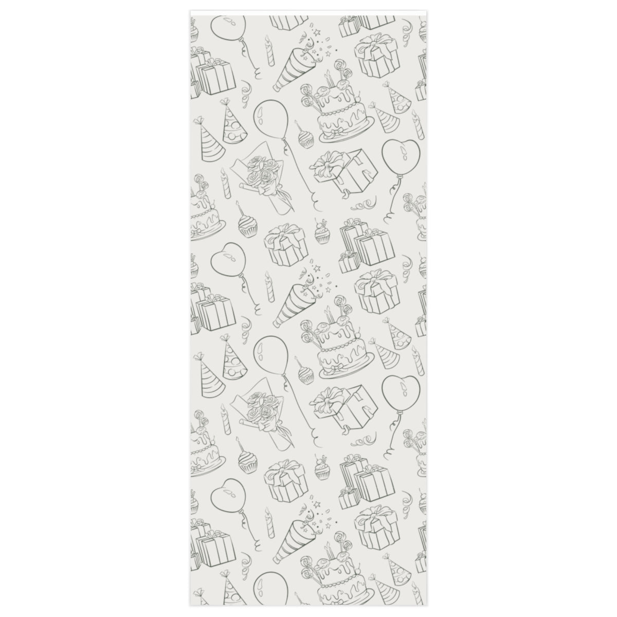 Stencil Party Birthday Wrapping Paper