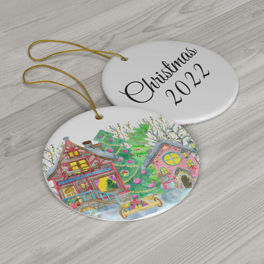 Twas the Night Before Christmas Ornament 2022 Ceramic Ornament